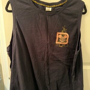 Disney Black Tank Top with Rose Gold Graphic